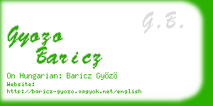 gyozo baricz business card